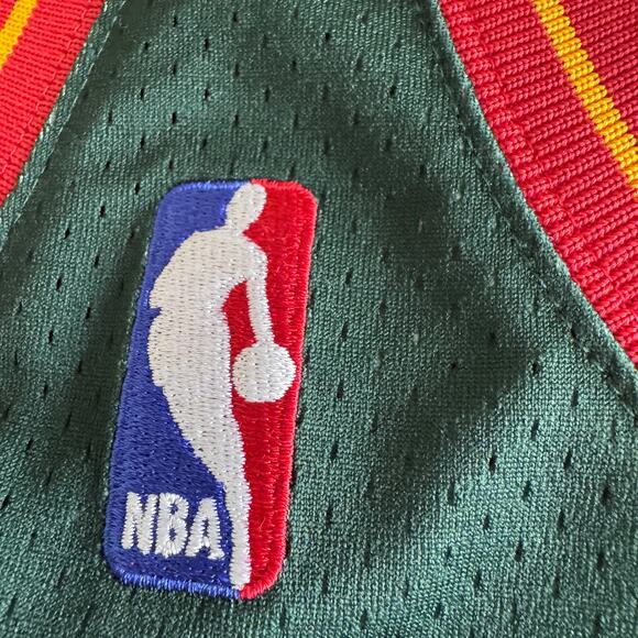 Authentic Mitchell & Ness Shawn Kemp NBA Seattle Supersonics 96 Finals Jersey 44 - Picture 5 of 15